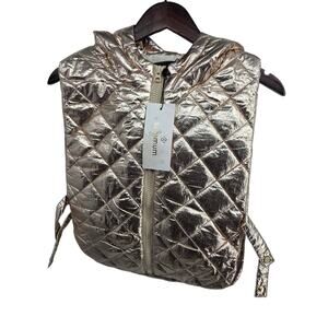 NWT Summum Metallic Gold Vest One Size